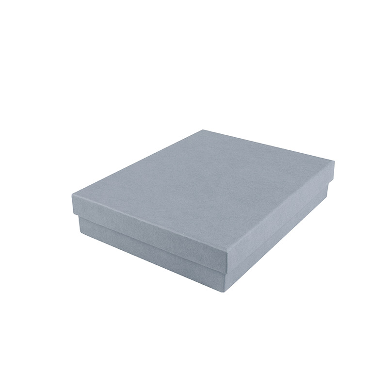 Écrin collier carton mat bleu gris