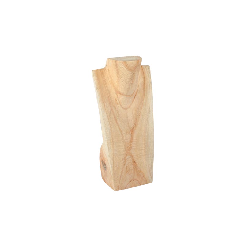 Buste en bois naturel pour collier H 20cm