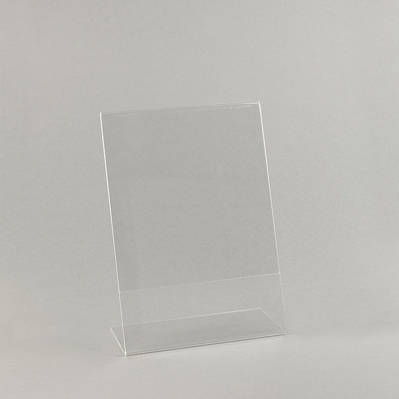 Chevalet porte-affiche A6 plexi transparent