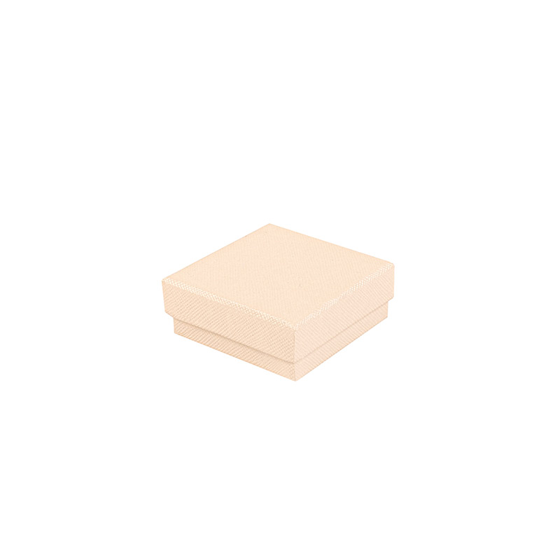 Écrin vide-poche carton aspect grainé mat beige rosé