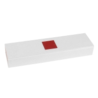 Écrin bracelet carton mat avec fermeture aimantée, blanc et rouge framboise