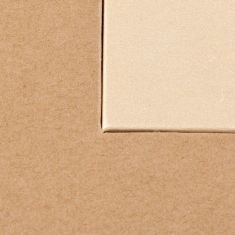 Écrin vide-poche carton mat avec fermeture aimantée, kraft et crème irisé