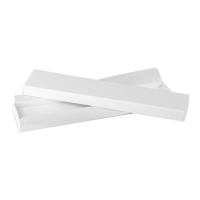 Écrin bracelet carton mat aspect gaufré blanc