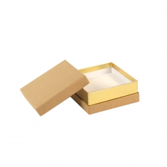 Écrin vide-poche carton mat kraft à liseré doré