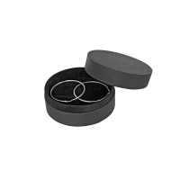 Écrin bague rond carton mat noir