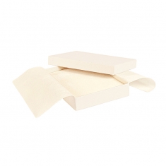 Écrin bague carton papier avec cuir recyclé naturel clair