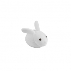 Écrin vide-poche lapin velours synthétique blanc