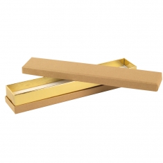 Écrin bracelet carton mat kraft à liseré doré