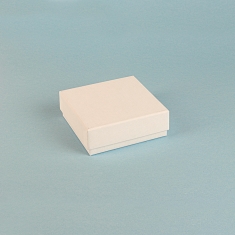Écrin vide-poche carton aspect grainé mat blanc