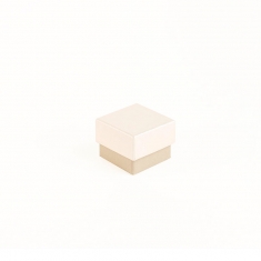 Écrin bague carton beige clair irisé et beige foncé mat