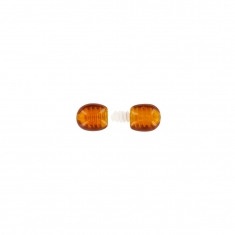 Fermoirs de colliers ambrine à vis - L. 16mm, l. 7mm (x2)