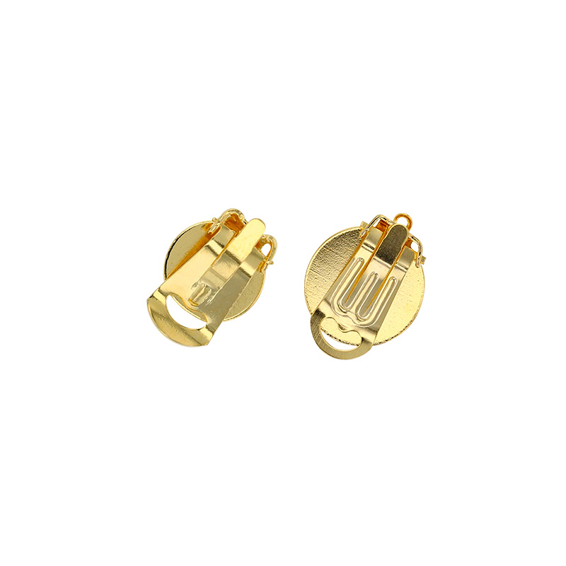 Clips boucles d'oreilles métal doré 12mm (x10)
