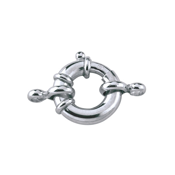 Fermoirs marins double anneaux en argent 925/1000