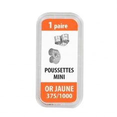 Poussettes belges mini en Or 375/1000 ø 2 mm pour tige ø 0,9 mm