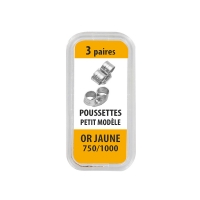 Poussettes belges petits modèles en Or 750/1000 ø 4,5 mm pour tige diam. 0.64-0.76 mm