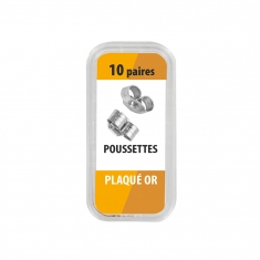 Poussettes belges Plaqué or, 3mm - pour tige diam. 0,8mm