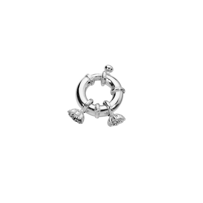 Anneaux marins double coquilles en argent 925/1000