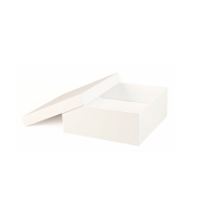 Boîte carton mat blanc 20 x 20 x 7cm