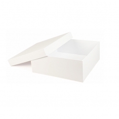 Boîte carton mat blanc 27 x 27 x 10cm