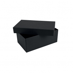 Boîte carton noir aspect grainé 25 x 15 x H 10cm