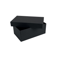 Boîte carton noir aspect grainé 20 x 20 x H 5cm