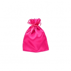 Bourses satin synthétique rose fuchsia 12 x 13 cm