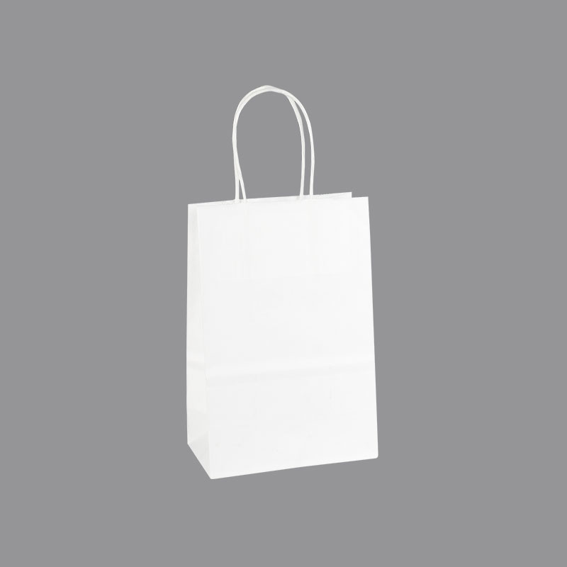 Sacs papier kraft blanc 14 x 8 x H 21 cm, 90g