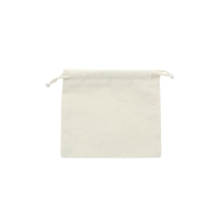 Bourses 100% coton avec cordelettes coton beige clair 11 x 10 cm