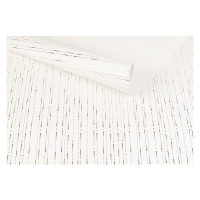 Papier cadeau fond blanc, étoiles filantes dorées métallisées, 0,70 x 25m