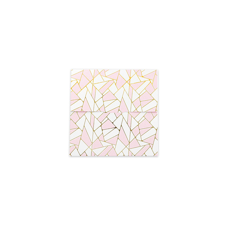 Bons-cadeaux blanc et rose mat avec dorure à chaud dorée (x12)
