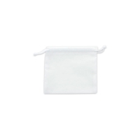 Bourses 100% coton avec cordelettes coton blanc 11 x 10 cm