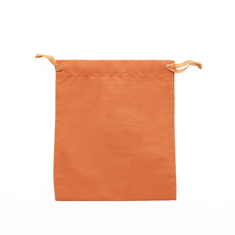 Bourses 100% coton avec rubans satin terracotta 12 x 14cm