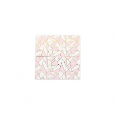 Bons-cadeaux blanc et rose mat avec dorure à chaud dorée (x12)