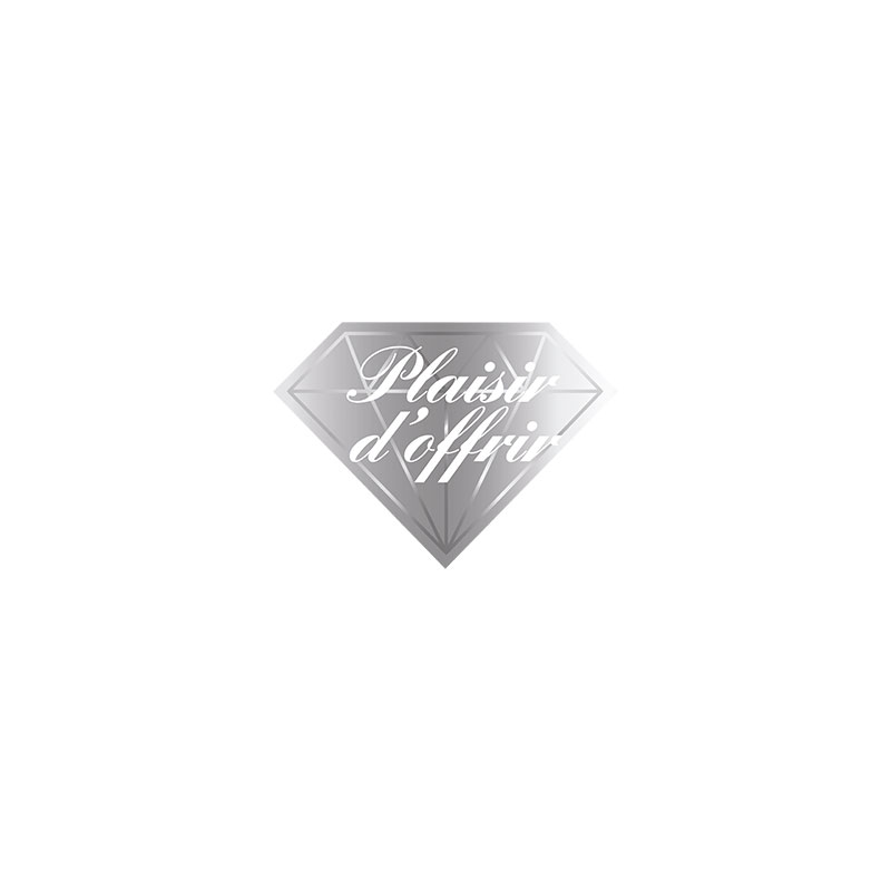 Étiquettes cadeau adhésives - Plaisir d\\\'offrir - forme diamant argenté