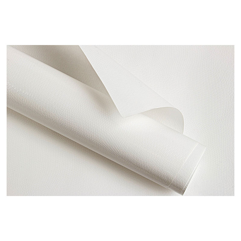 Papier cadeau gaufré aspect lézard blanc, 0,70 x 25m