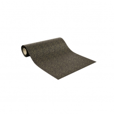 Papier cadeau mat noir Végétal volute doré métallisé 0,35 x 50m, 80g