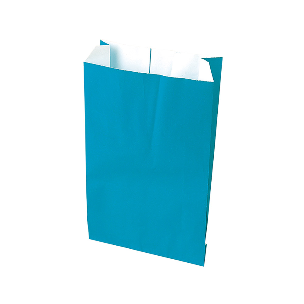 Sachets cadeau bleu turquoise brillant, 18 x 6 x 35cm, 80g (x50)
