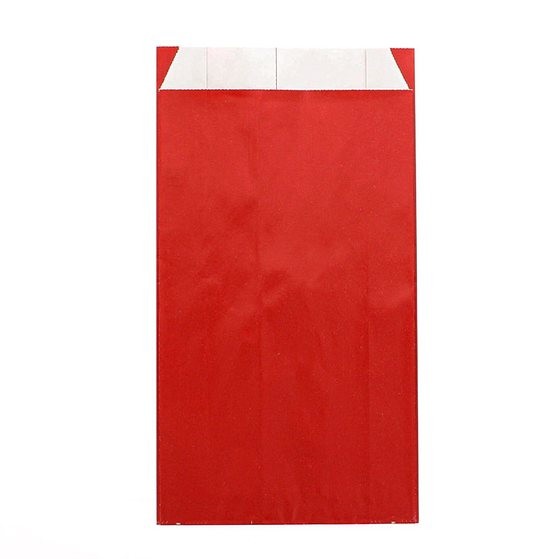 Sachets cadeau rouge mat irisé, 18 x 6 x 35cm, 70g (x250)