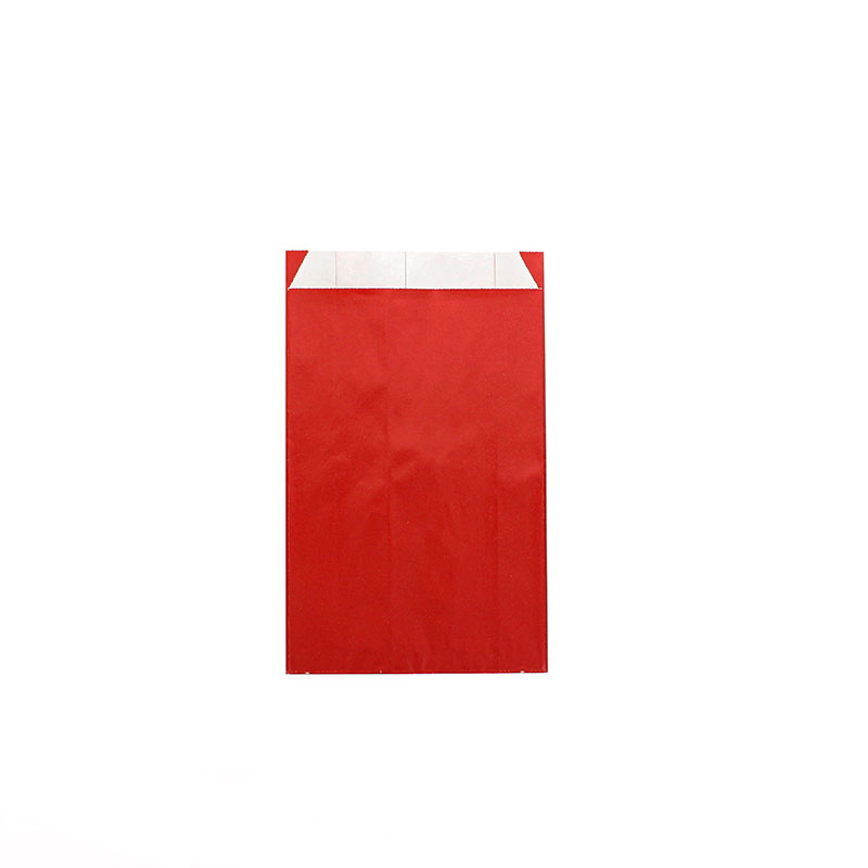 Sachets cadeau rouge mat irisé, 12 x 4,5 x 20cm, 70g (x125)