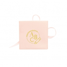 Bourses microfibre rose clair 8 x 8cm