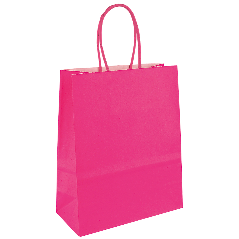 Sacs papier kraft fuchsia 23 x 12 x H 30 cm, 90 g