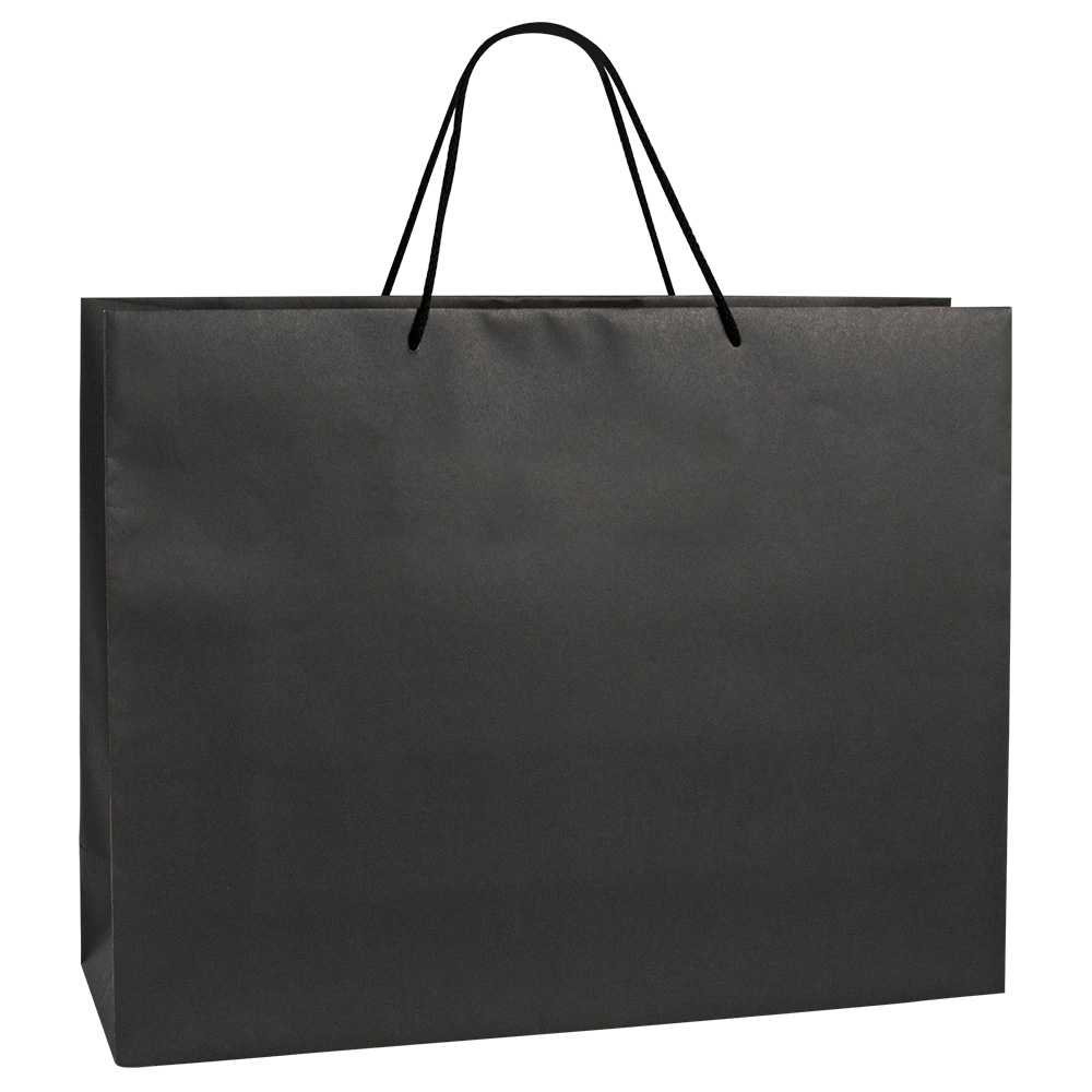 Sacs papier kraft haut de gamme noir 52 x 16 x H 40 cm, 175 g