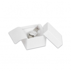 Écrin bague/vide-poche carton brillant blanc