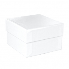 Écrin bague/vide-poche carton brillant blanc