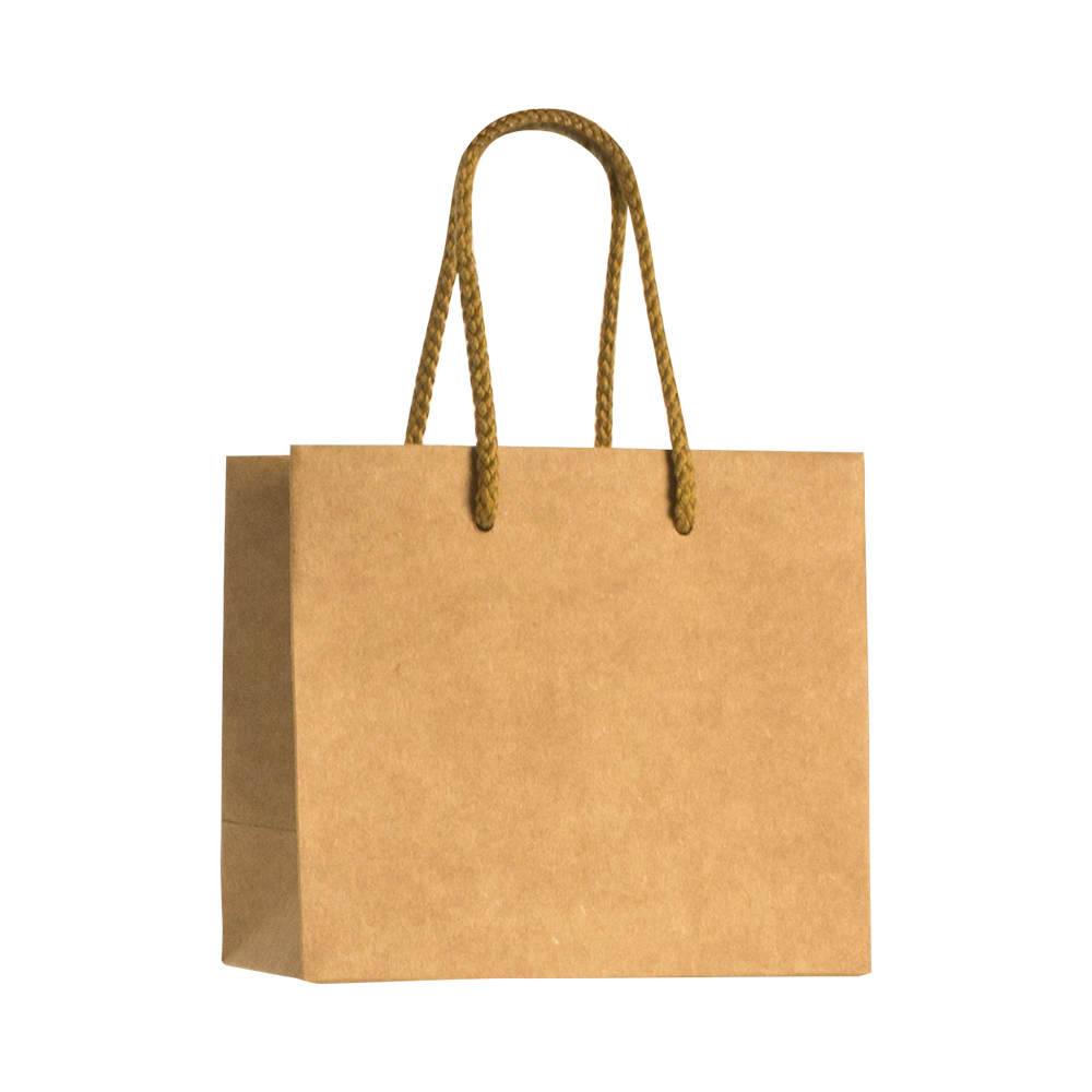 Sacs papier kraft haut de gamme naturel 16 x 8 x H 14 cm, 175 g