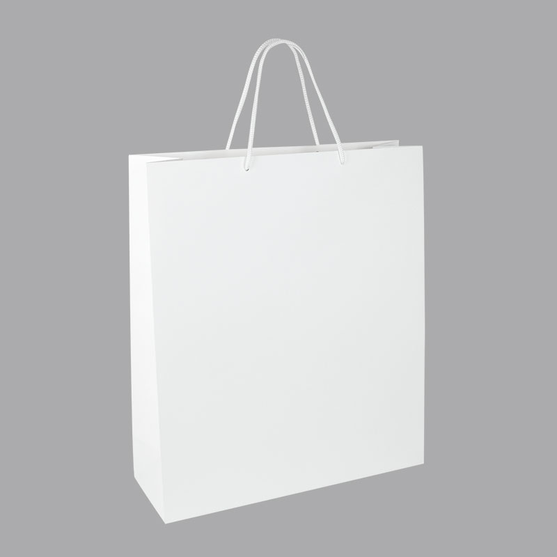 Sacs papier mat blanc 36 x 12 x H 41 cm, 190 g