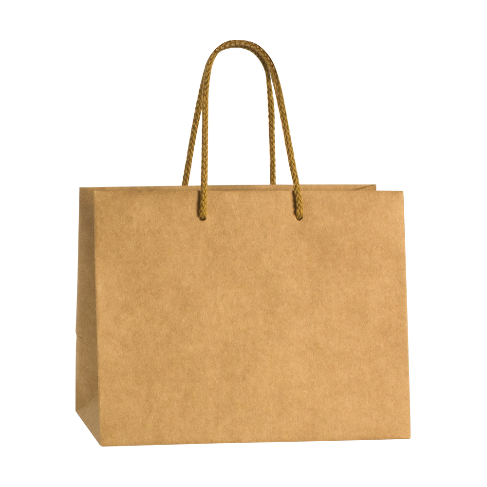 Sacs papier kraft haut de gamme naturel 24 x 14 x H 19 cm, 175 g