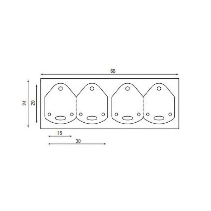 Étiquettes boucles d'oreilles couché chrome pour imprimante thermique - 30x20mm (x1000)