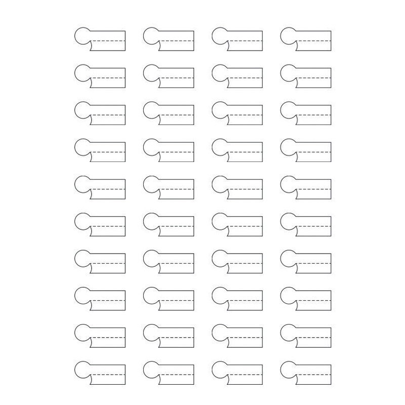 Étiquettes montres adhésives pour imprimante laser, 880 étiquettes - 36x14mm (x20)