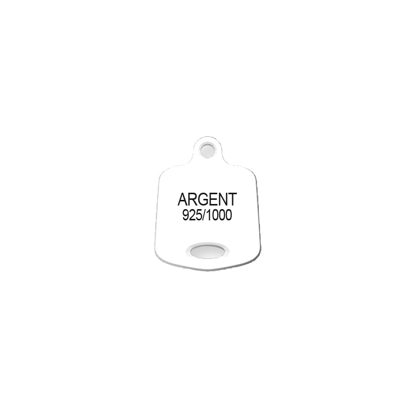 Etiquettes plastique d'étalage pour chaîne/pendentif - Argent 925/1000
